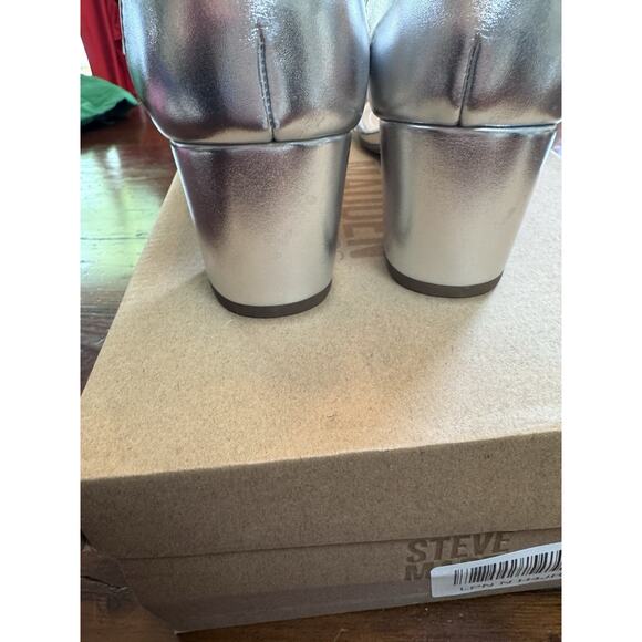 Steve Madden JCarrson Open Toe Formal Ankle Strap Silver Beads Sz 6 NIB $60 - Picture 14 of 16